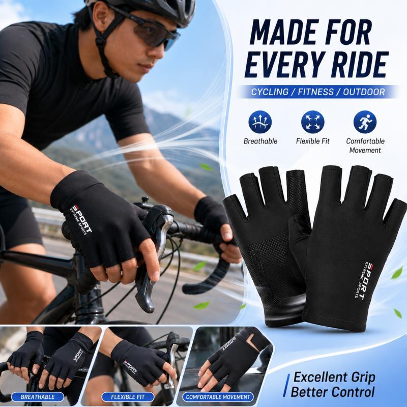 Mountain Biking Gloves Mens - Half Finger Cycling Gloves for Men