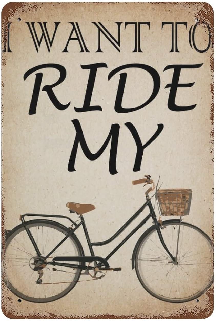 Mountain Biking Game - Bike Metal Tin Sign, Mountain Biker