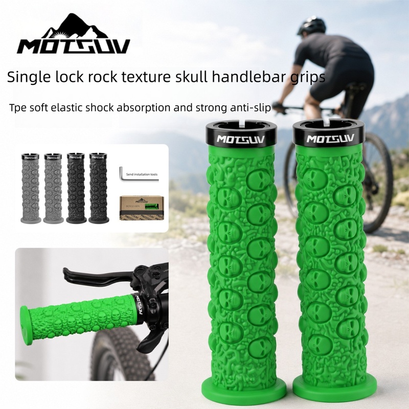 Bicycle Handlebar Grips, Skull - Mountain Biking Gloves recension och pris