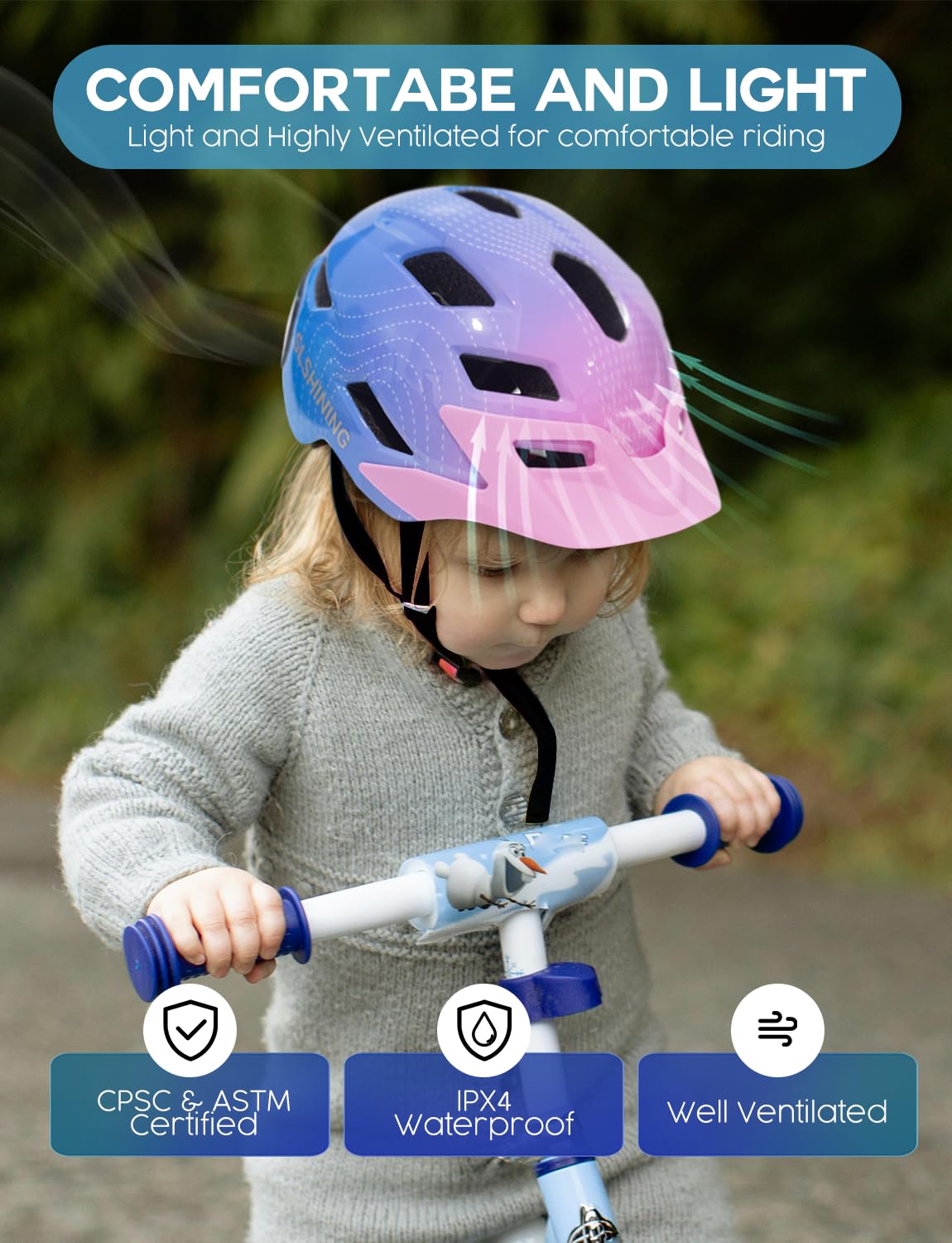 Rechargeable LED Display Bicyc - Mountain Biking Helmet Kids recension och pris