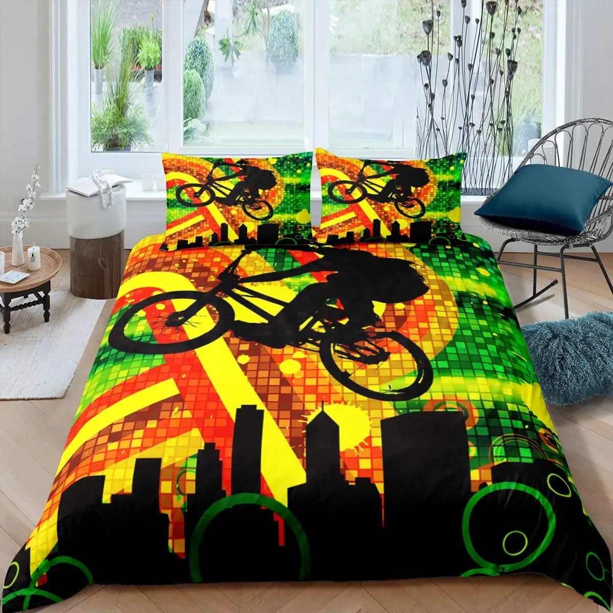 Bicycle Duvet Cover Set Microf - Mountain Biking Game recension och pris